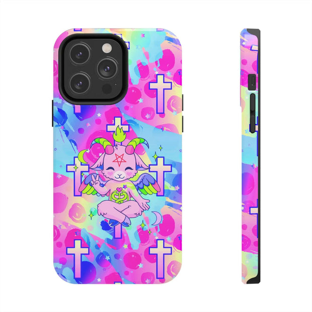 Pastel Goth Kawaii Baphomet Tough Phone Case LavenderCeleste