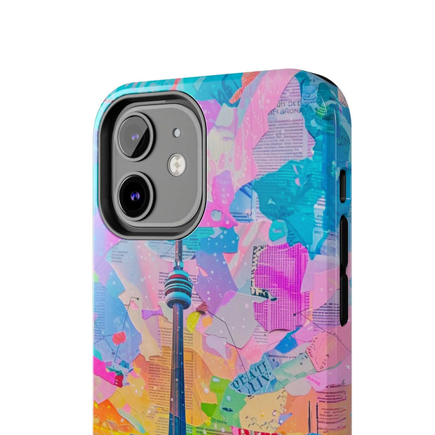 Toronto Pop Art Collage Skyline Tough Phone Case LavenderCeleste