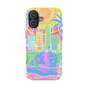 South Beach Miami Mosaic Art Tough Phone Case LavenderCeleste