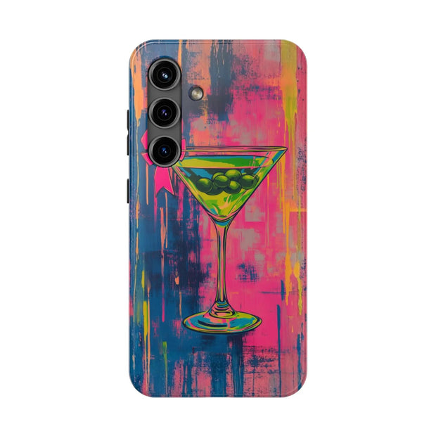 Neon Martini Pop Art Tough Phone Case Printify