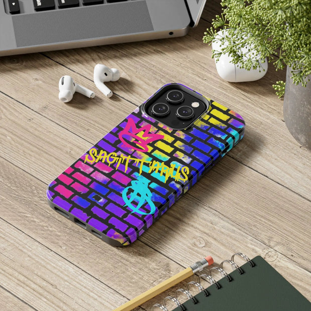 Sagittarius Graffiti Wall Zodiac Tough Phone Case LavenderCeleste