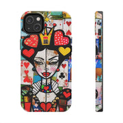 Queen of Hearts Pop Art Tough Phone Case LavenderCeleste