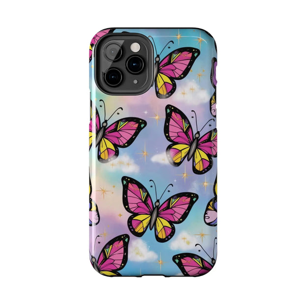 Retro Pop Art Butterfly Sky Tough Phone Case