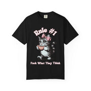 Rule #1 Fuck What They Think Sassy Cat Graphic Tee LavenderCeleste