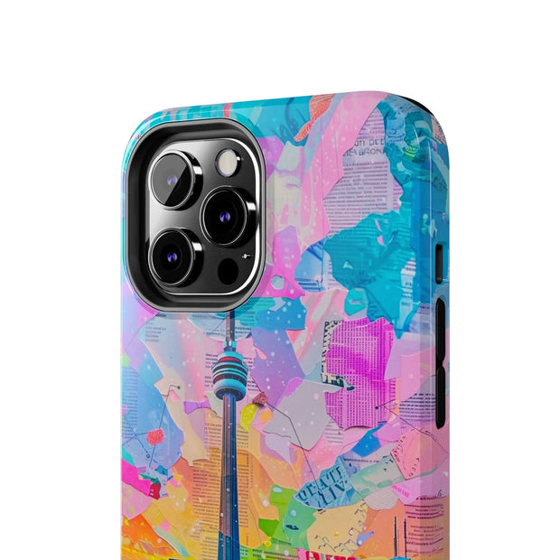 Toronto Pop Art Collage Skyline Tough Phone Case LavenderCeleste