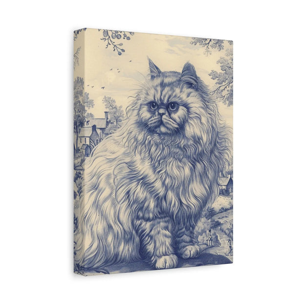 Persian Cat Canvas by Jouy Matte Canvas Art LavenderCeleste