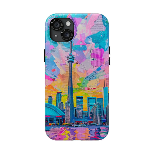 Toronto Pop Art Collage Skyline Tough Phone Case LavenderCeleste