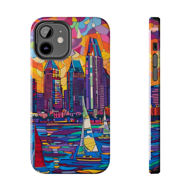 San Diego Skyline Pop Art Tough Phone Case LavenderCeleste