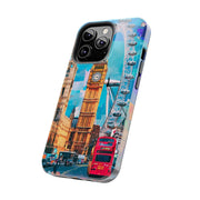 London Big Ben Collage Tough Phone Case – Vibrant City Pop Art Design