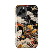 Golden Geisha Wave Japanese Art Tough Phone Case