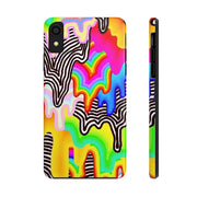 Psychedelic Rainbow Drip Tough Phone Case LavenderCeleste