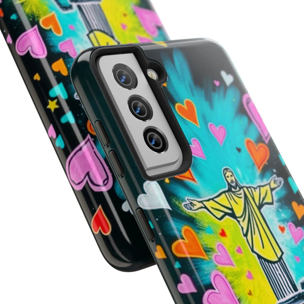 Rio de Janeiro Neon Pop Art Tough Phone Case LavenderCeleste