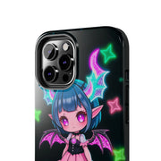 Kawaii Gothic Succubus Neon Heart Tough Phone Case