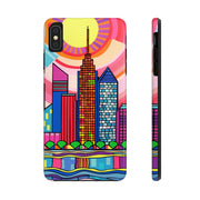 Tulsa Oklahoma Retro Pop Skyline Tough Phone Case LavenderCeleste