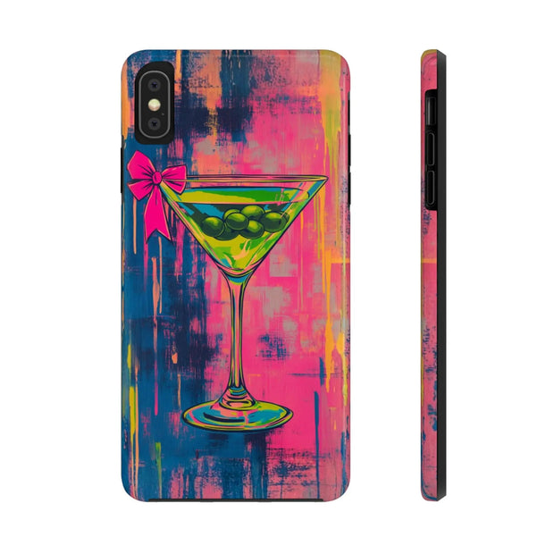 Neon Martini Pop Art Tough Phone Case Printify