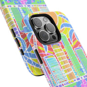 South Beach Miami Mosaic Art Tough Phone Case LavenderCeleste