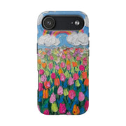 Rainbow Tulip Field Tough Phone Case LavenderCeleste