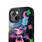 Kawaii Gothic Succubus Neon Heart Tough Phone Case