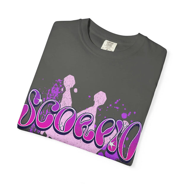 Scorpio Queen Graffiti Zodiac Comfort Colors Tee LavenderCeleste