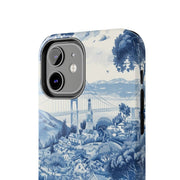 San Francisco Toile de Jouy Scenic Tough Phone Case LavenderCeleste