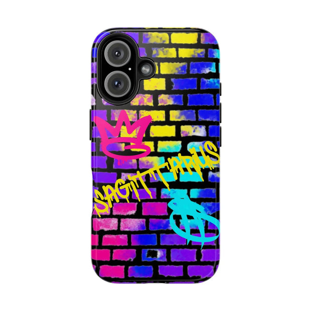 Sagittarius Graffiti Wall Zodiac Tough Phone Case LavenderCeleste