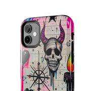 Skull Occult Neon Drip Pastel Goth Tough Phone Case LavenderCeleste