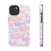 Pastel Shark Pattern Tough Phone Case Printify