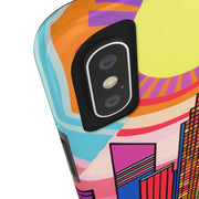 Tulsa Oklahoma Retro Pop Skyline Tough Phone Case LavenderCeleste