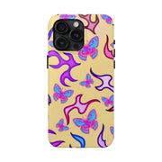 Y2K Butterfly Flames Retro Tough Phone Case LavenderCeleste