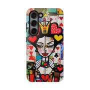 Queen of Hearts Pop Art Tough Phone Case LavenderCeleste
