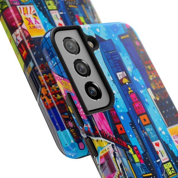 Times Square NYC Pop Art Tough Phone Case LavenderCeleste