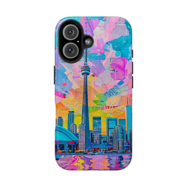 Toronto Pop Art Collage Skyline Tough Phone Case LavenderCeleste