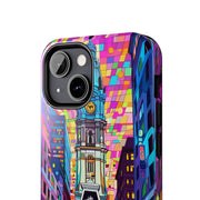 Philadelphia Pop Art Skyline Tough Phone Case LavenderCeleste