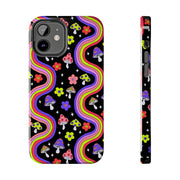 Groovy Mushroom Rainbow Tough Phone Case LavenderCeleste