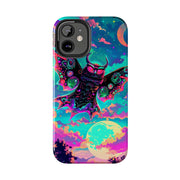 Mothman Tough Phone Case – Psychedelic Neon Cryptid Aesthetic - LavenderCeleste