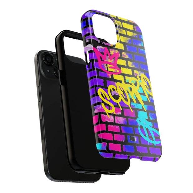 Scorpio Graffiti Wall Zodiac Tough Phone Case LavenderCeleste
