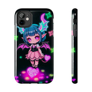 Kawaii Gothic Succubus Neon Heart Tough Phone Case