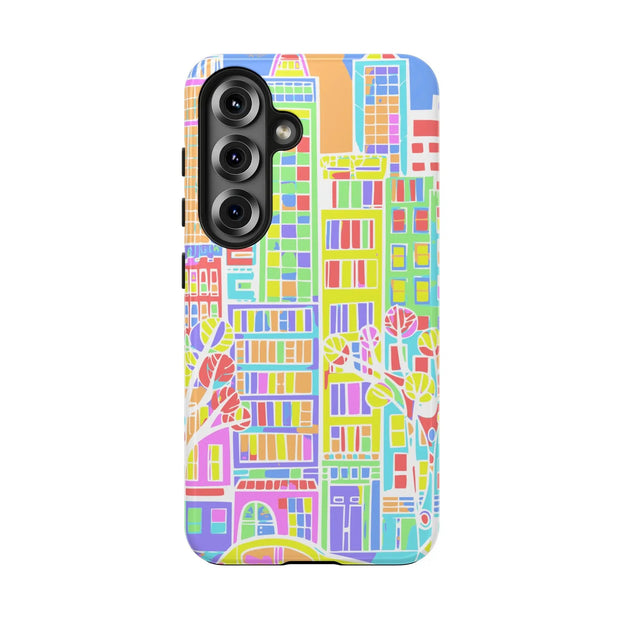 Upper East Side Pastel City Tough Phone Case LavenderCeleste