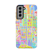 Upper East Side Pastel City Tough Phone Case LavenderCeleste