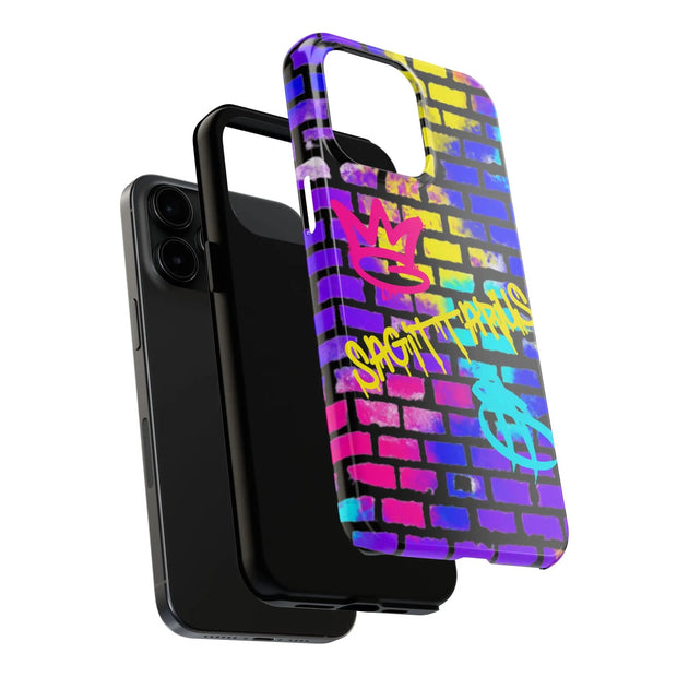 Sagittarius Graffiti Wall Zodiac Tough Phone Case LavenderCeleste