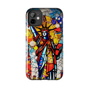 Statue of Liberty Mosaic Art Tough Phone Case LavenderCeleste