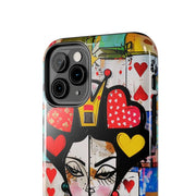 Queen of Hearts Pop Art Tough Phone Case LavenderCeleste