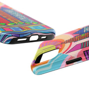 Tulsa Oklahoma Retro Pop Skyline Tough Phone Case LavenderCeleste