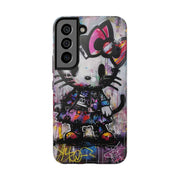 Goth Street Cat Pop Art Graffiti Tough Phone Case LavenderCeleste