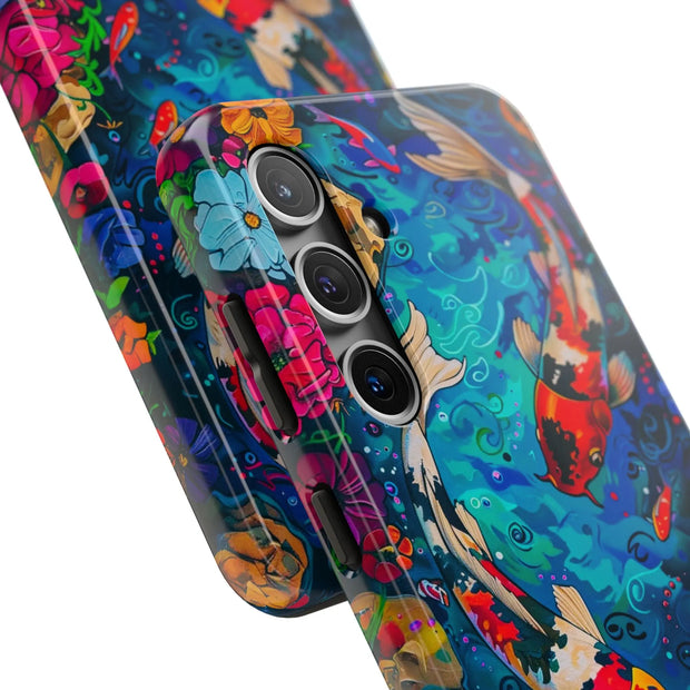 Vibrant Koi Pond Pop Art Tough Phone Case
