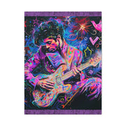 Electric Purple Guitar Legend Matte Canvas Art Printify