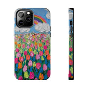 Rainbow Tulip Field Tough Phone Case LavenderCeleste