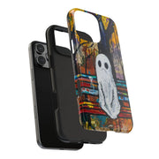 Sad Ghost on Park Bench Abstract Art Phone Case LavenderCeleste