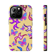 Y2K Butterfly Flames Retro Tough Phone Case LavenderCeleste