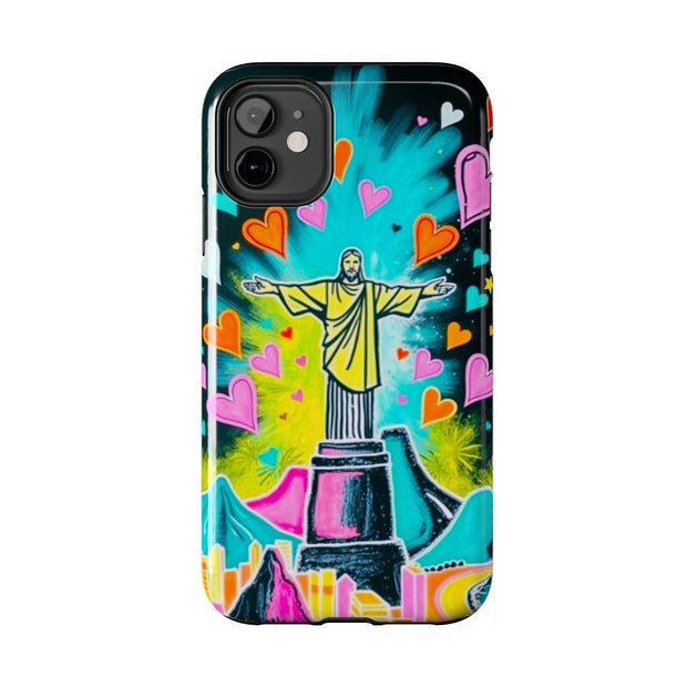 Rio de Janeiro Neon Pop Art Tough Phone Case LavenderCeleste
